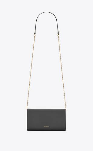 saint laurent paris mini-tasche aus glänzendem leder