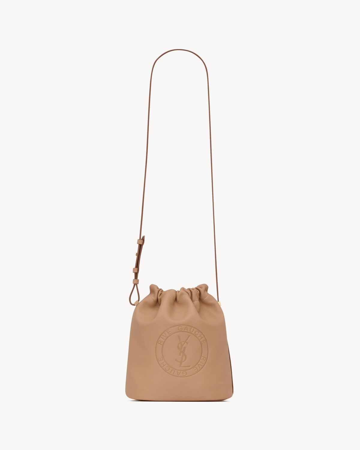 RIVE GAUCHE laced bucket bag in smooth leather