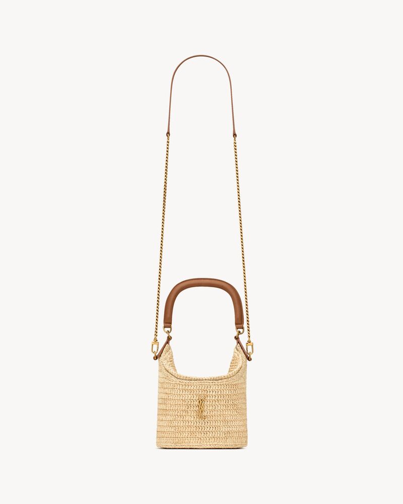 GABY BUCKET EN CUIR RAPHIA
