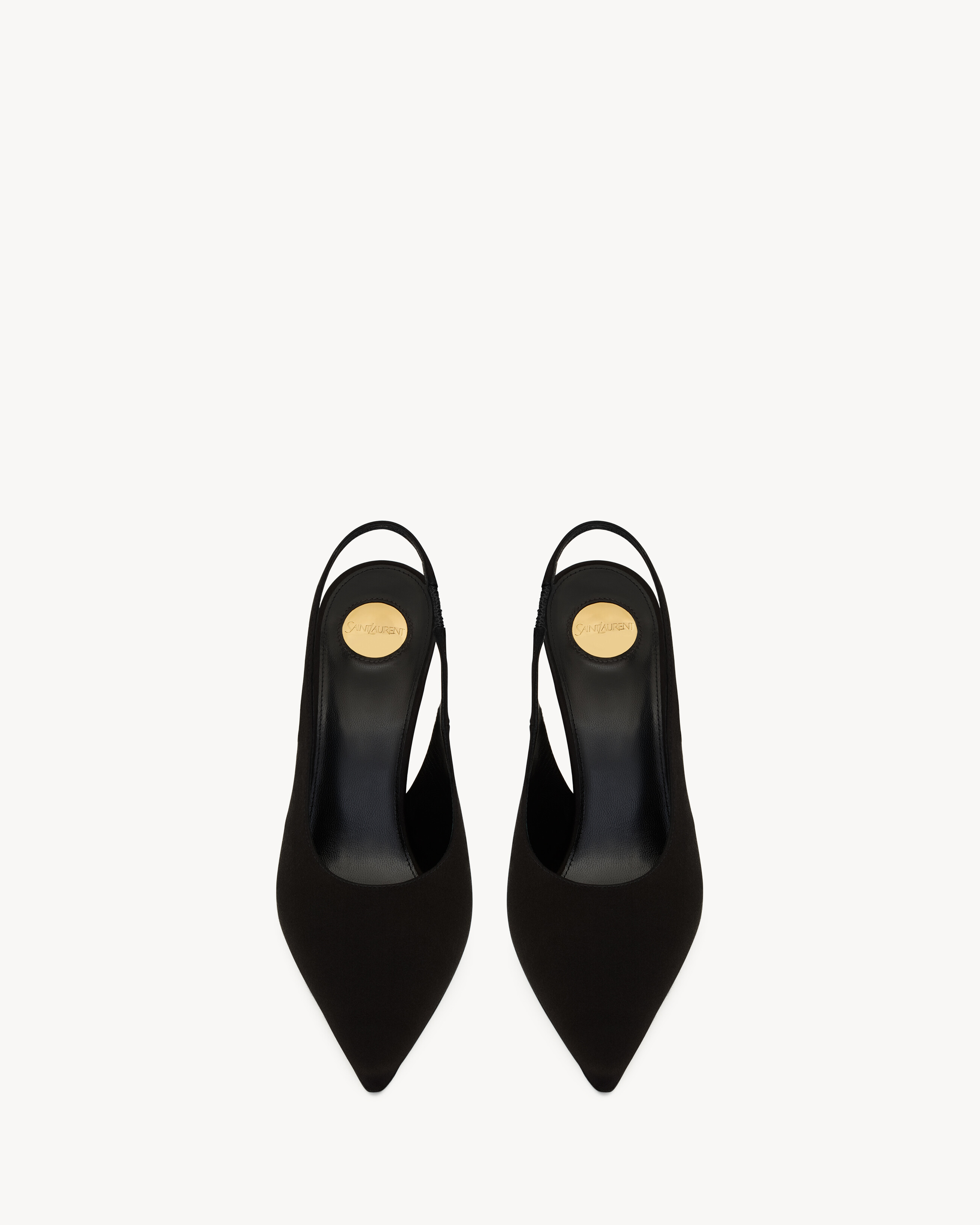 L'ENTRACTE Slingback-Pumps aus Satin-Crêpe