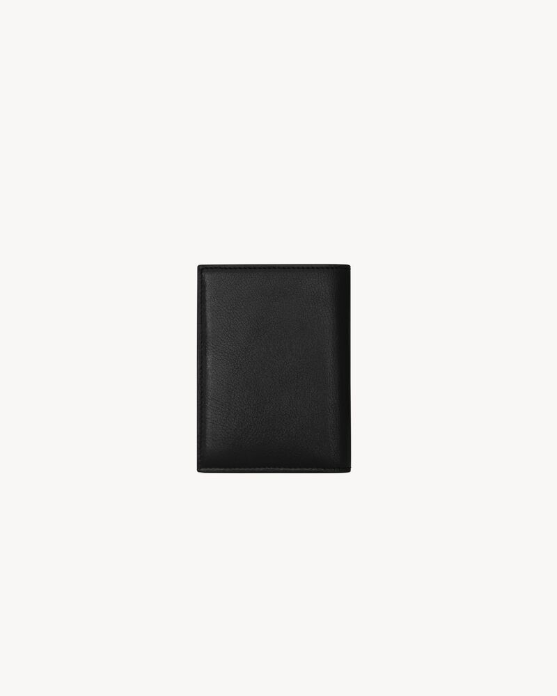 SAINT LAURENT PARIS credit card wallet in grained leather