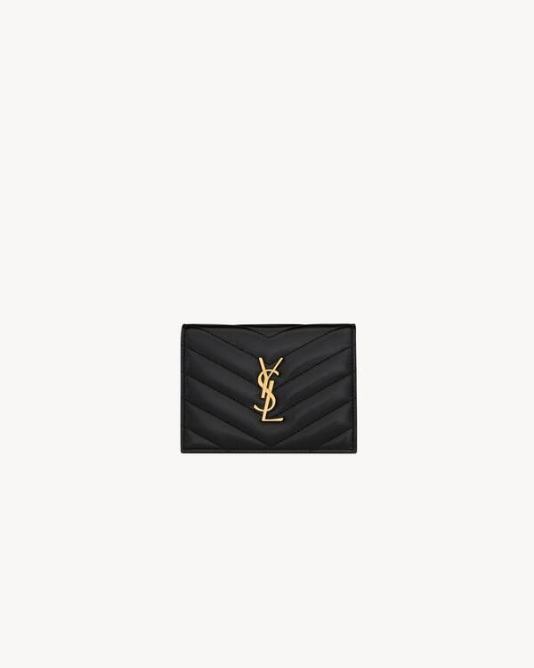 CASSANDRE MATELASSÉ FLAP CARD CASE IN LAMBSKIN