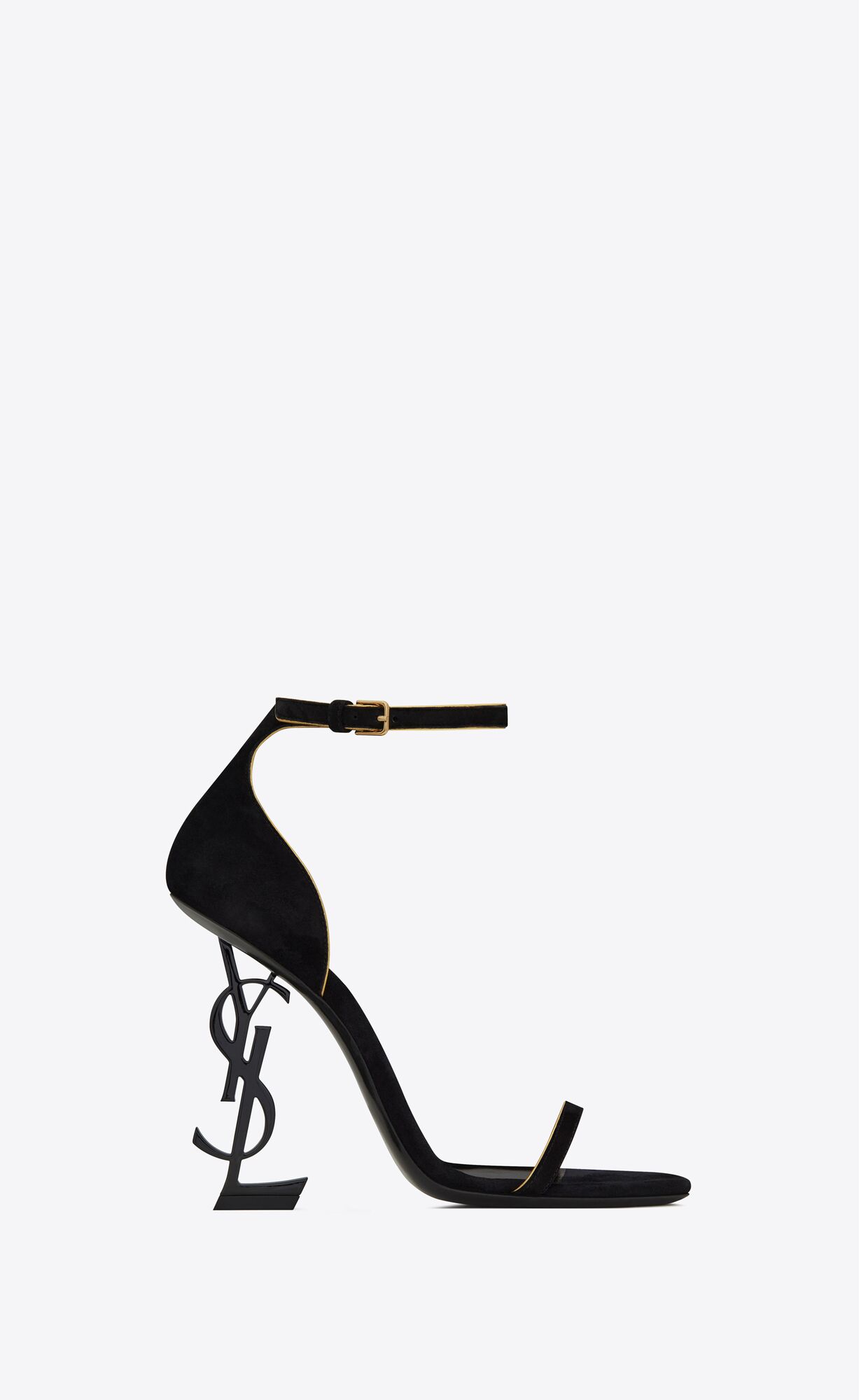 CASSANDRA sandals in patent leather with black monogram | Saint Laurent ...