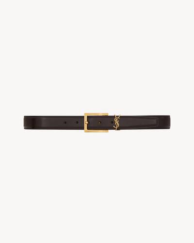 YSL 黒 ベルト CASSANDRE belt in shiny leather | Saint Laurent | YSL US