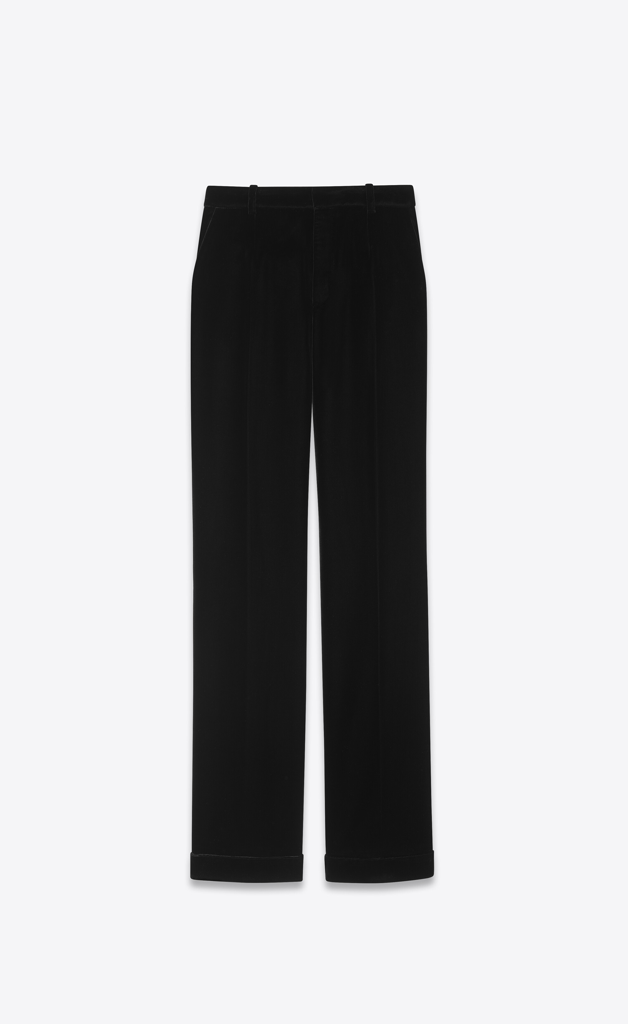Tailored pants in cupro velvet | Saint Laurent | YSL.com