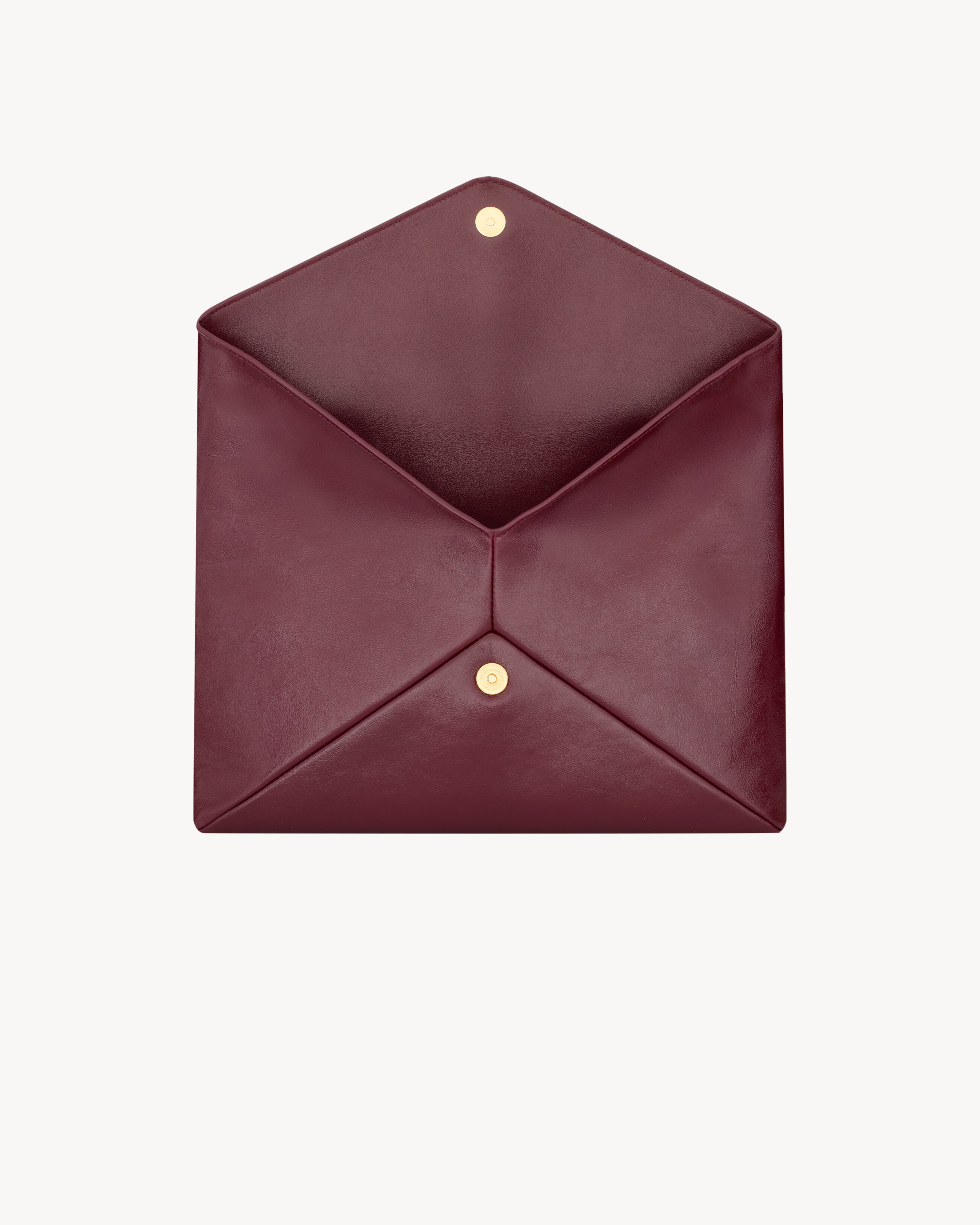CASSANDRE large envelope pouch in shiny leather