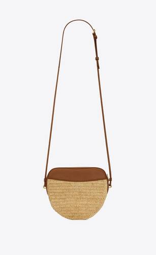 le cœur in raffia and vegetable-tanned leather