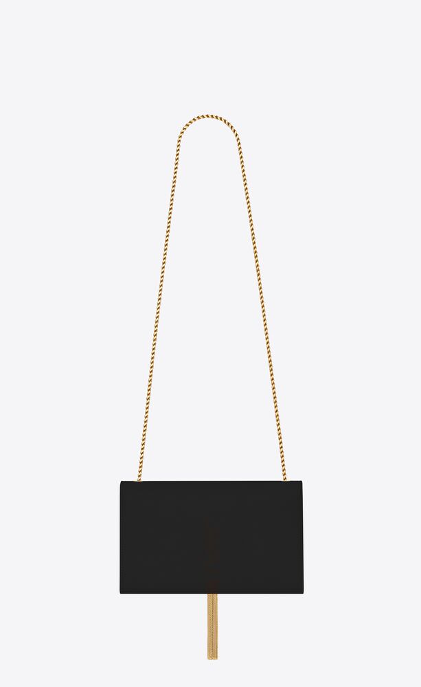 Saint Laurent Kate Tassel Bag in Black Suede with Silver Hardware