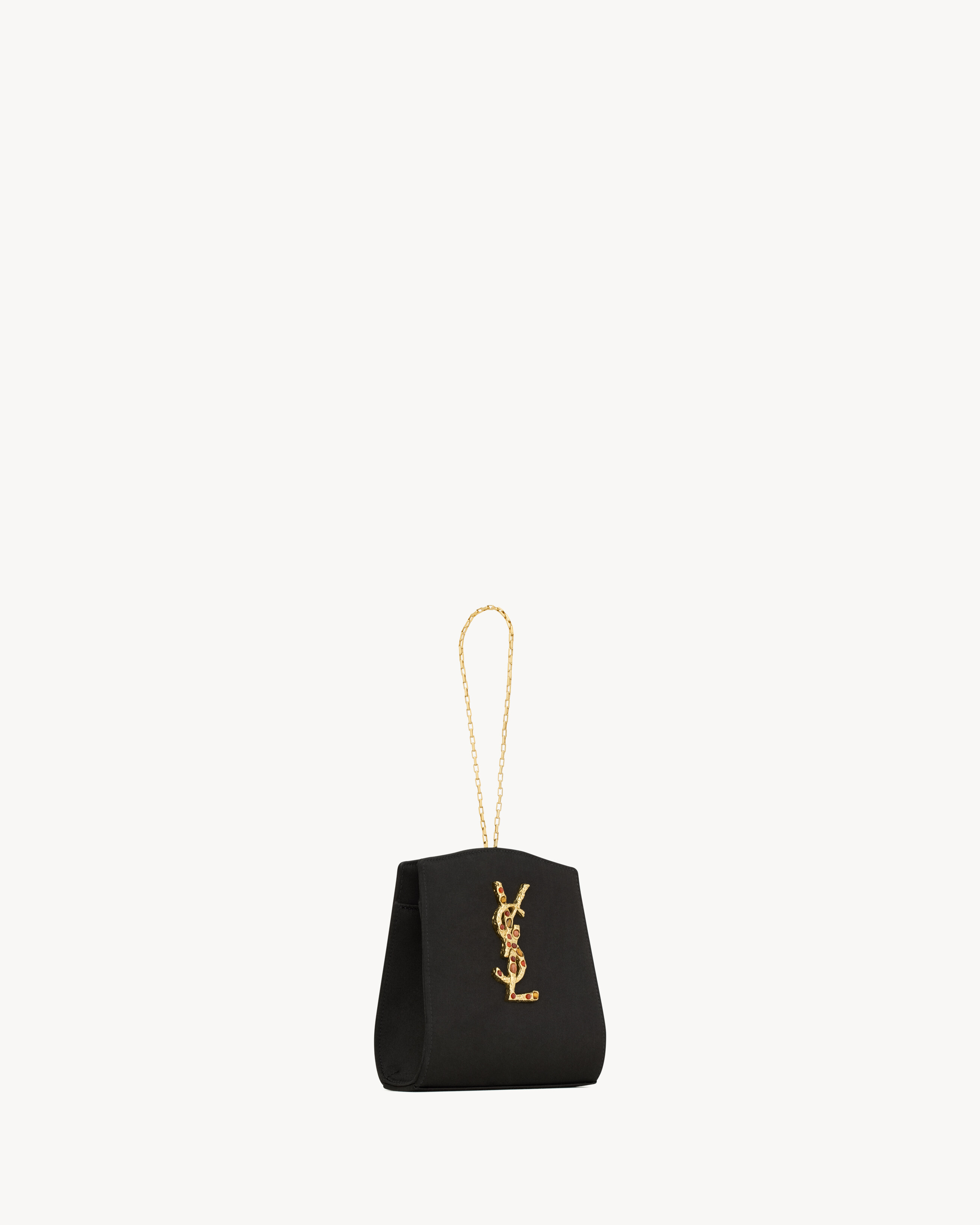 EVENING mini bracelet bag in satin