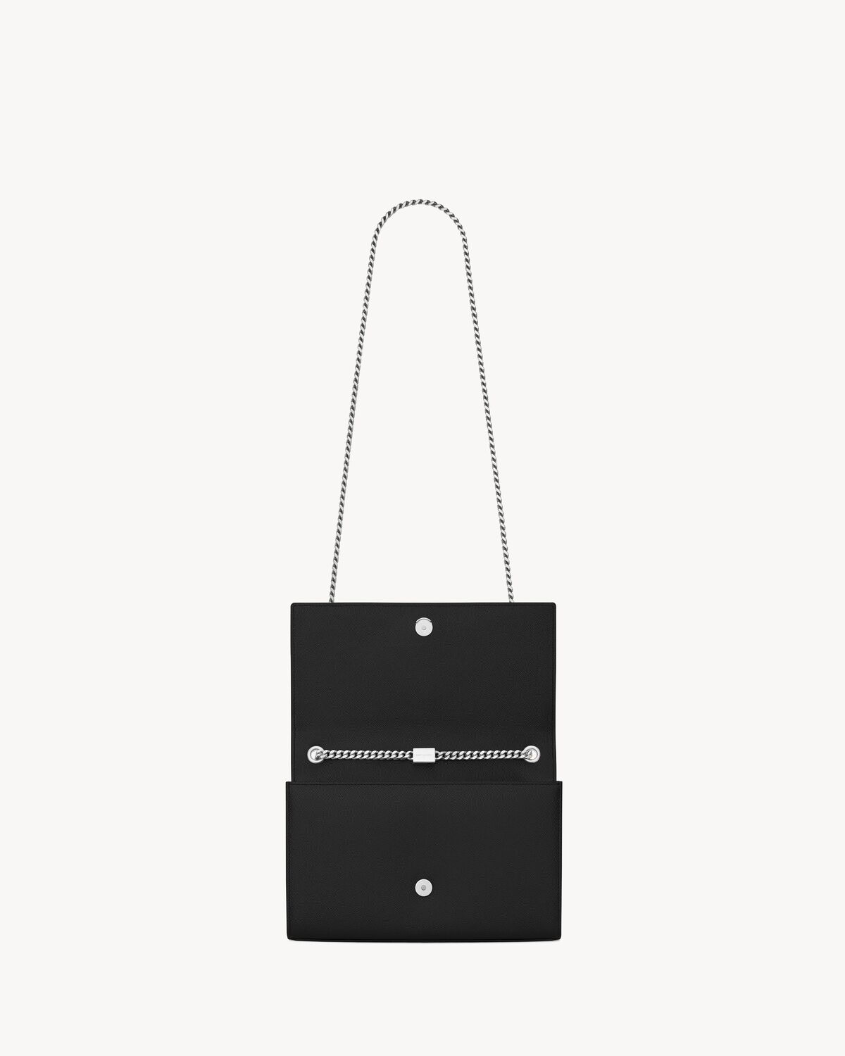 kate medium tasche aus schwarzem leder mit struktur