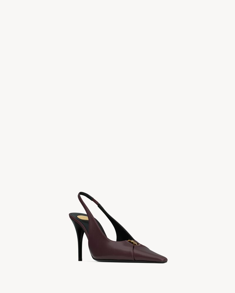 Zapatos de salón slingback Babylone Breteuil de piel lisa