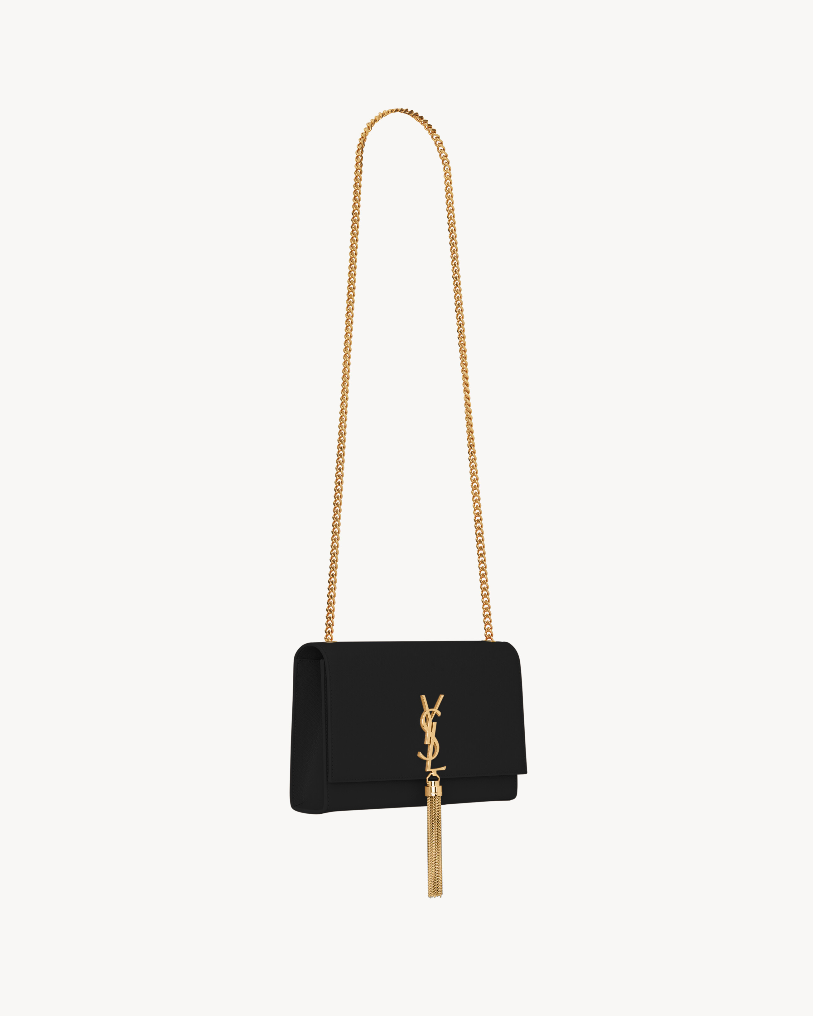 KATE MEDIUM TASSEL IN GRAIN DE POUDRE EMBOSSED LEATHER