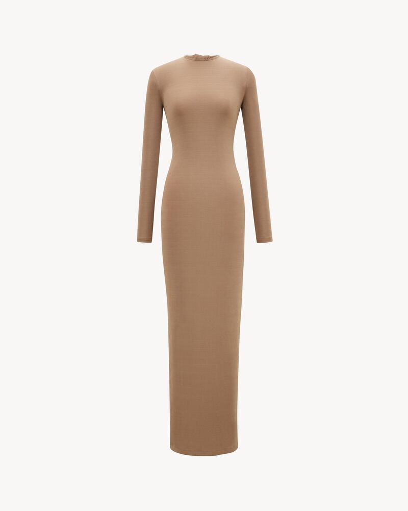 backless dress in jersey