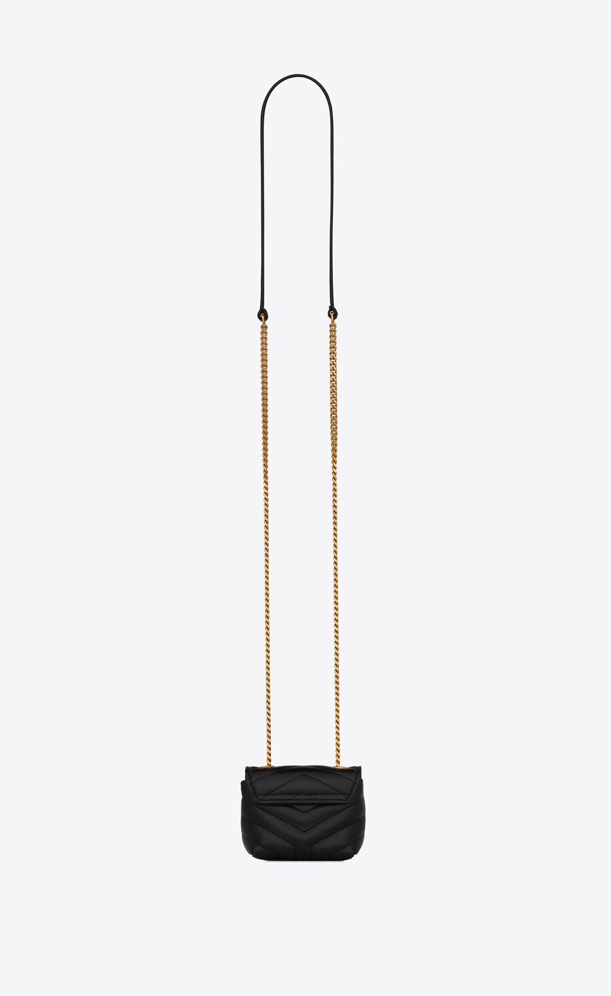 loulou airpods holder micro bag in matelassé y leather