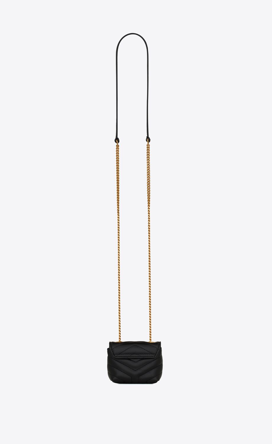 loulou airpods holder micro bag in matelassé y leather