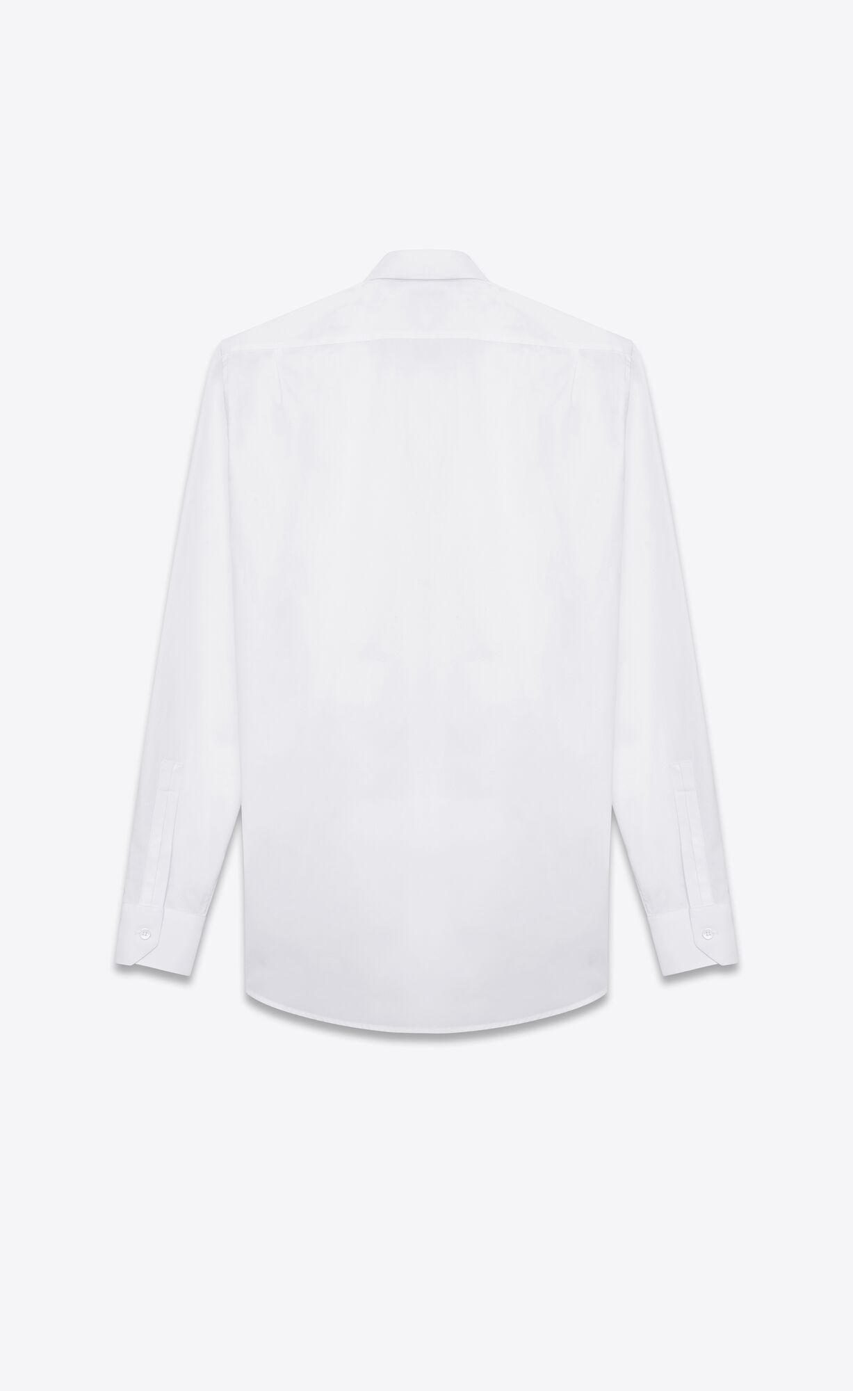 Pique plastron yves collar shirt in cotton poplin | Saint Laurent | YSL.com