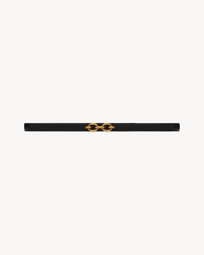 maillon thin belt in shiny leather