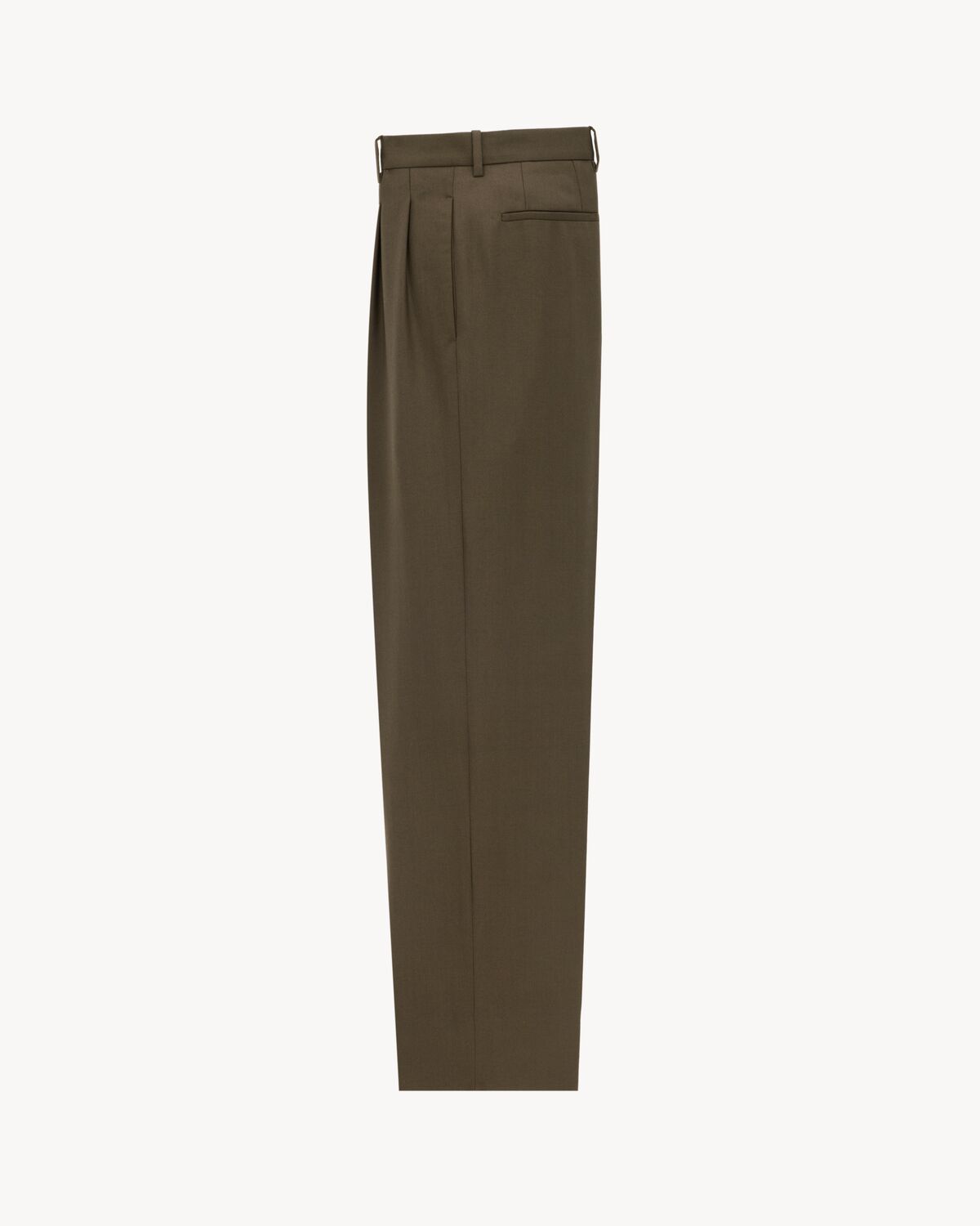 baggy pants in wool gabardine