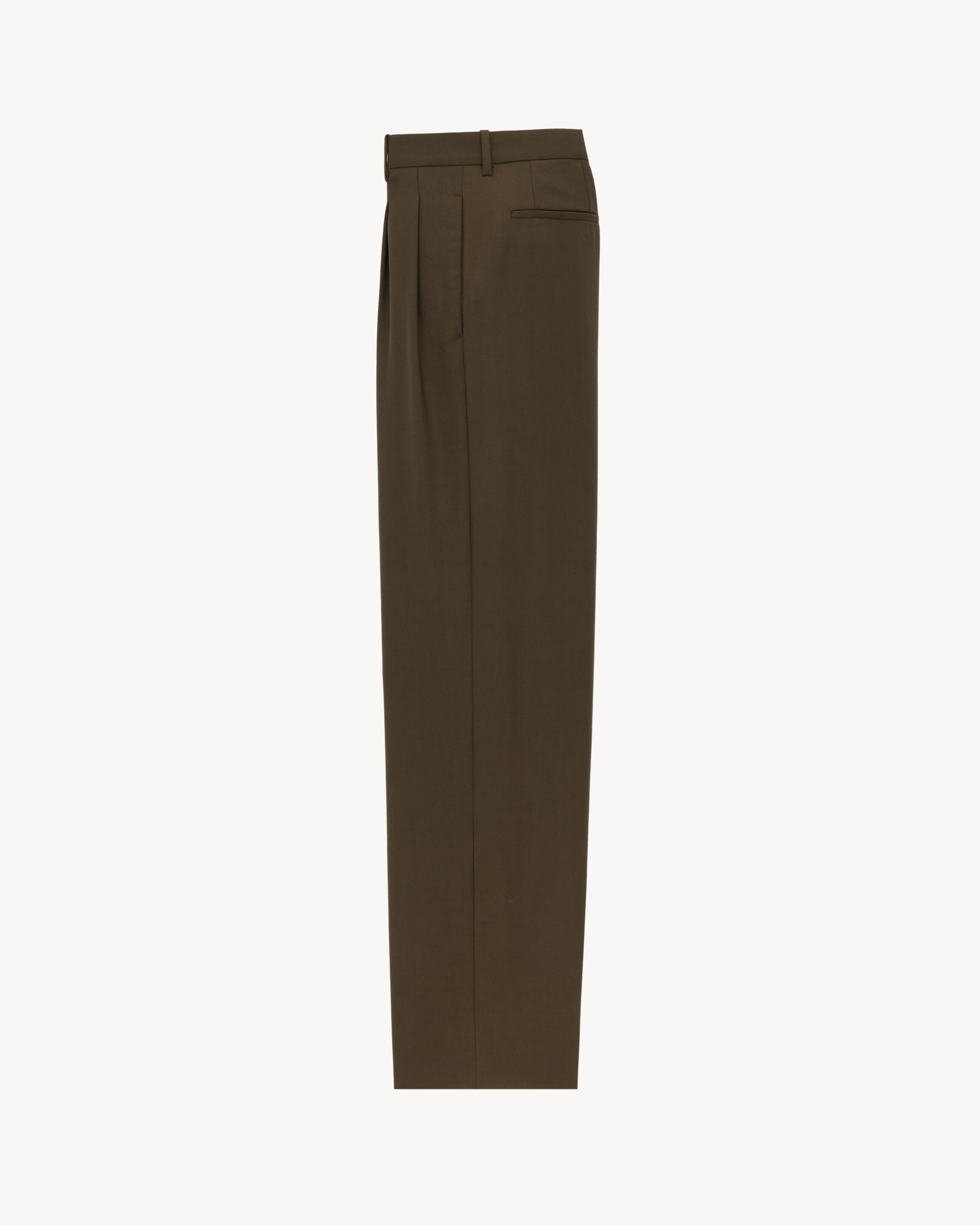 baggy pants in wool gabardine