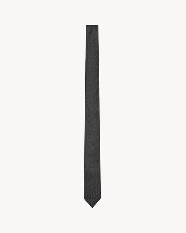CASSANDRE narrow tie in silk jacquard | Saint Laurent | YSL US
