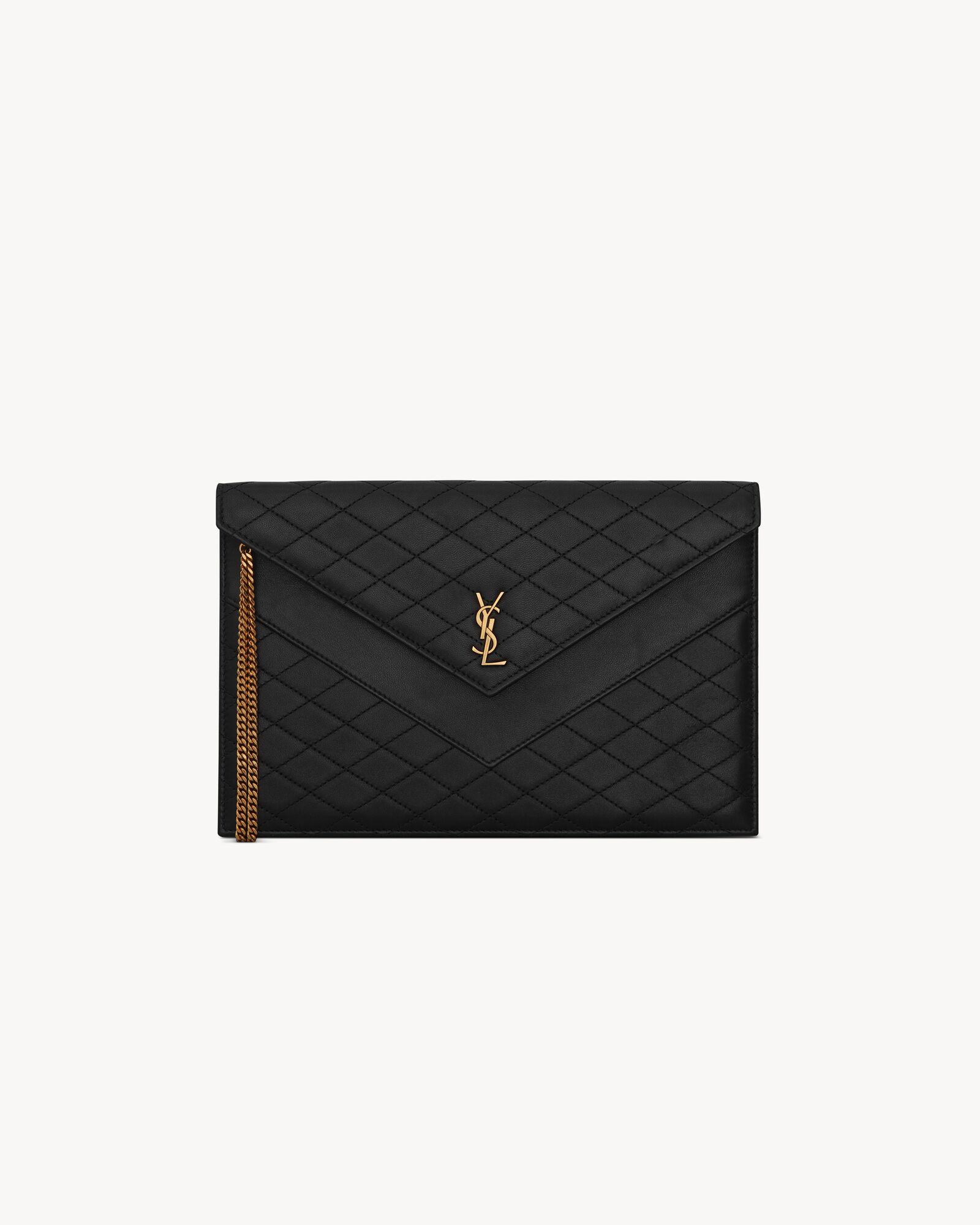 Gaby doubleflap chain pouch in lambskin Saint Laurent