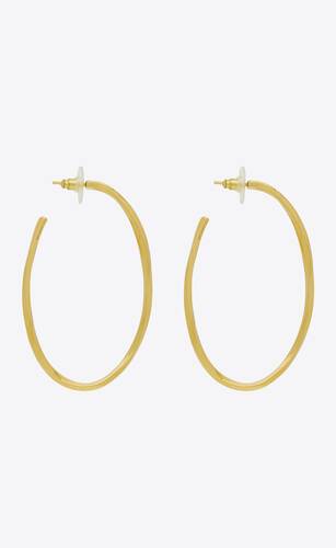 oval hoop earrings in metal