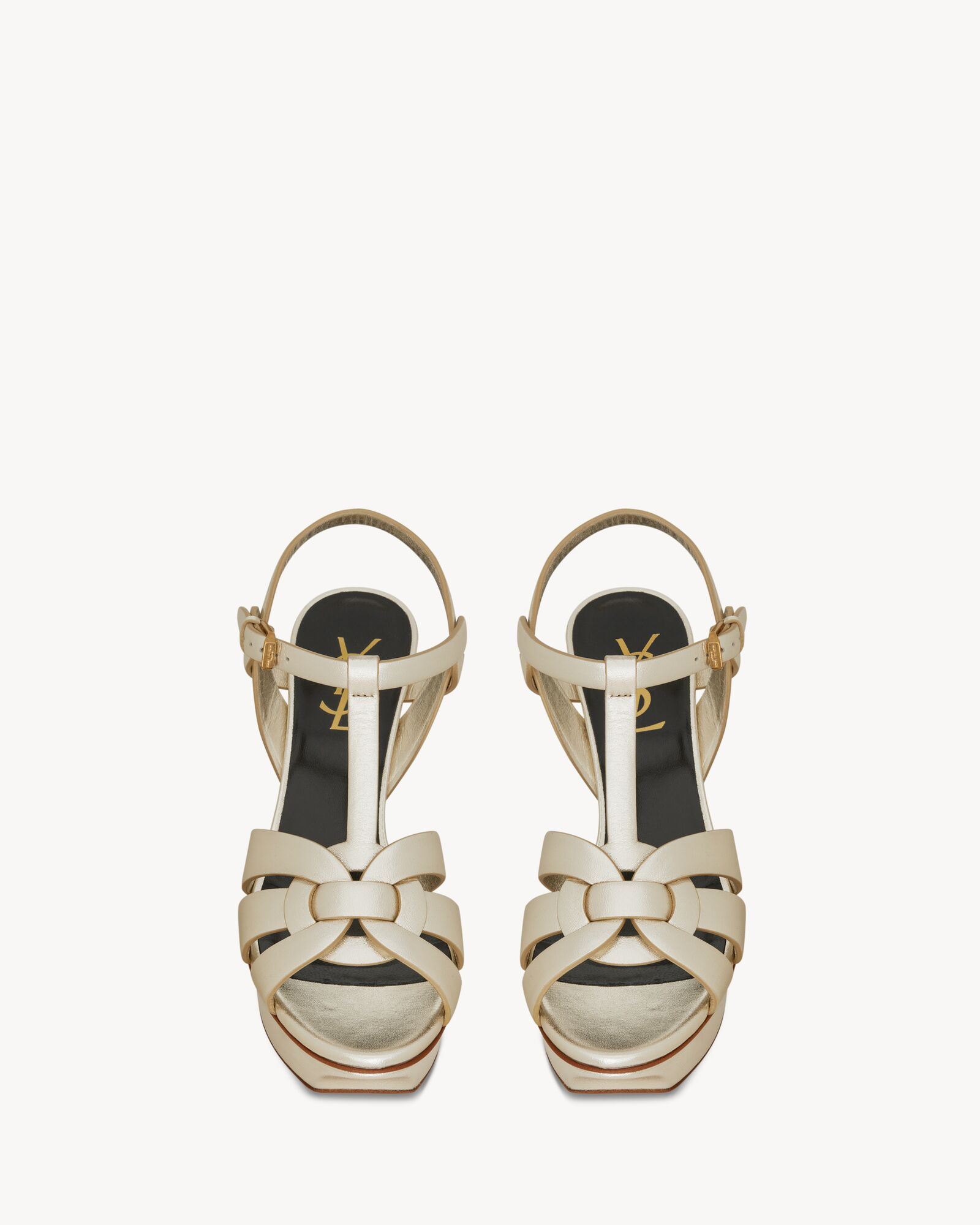 white ysl tribute sandals