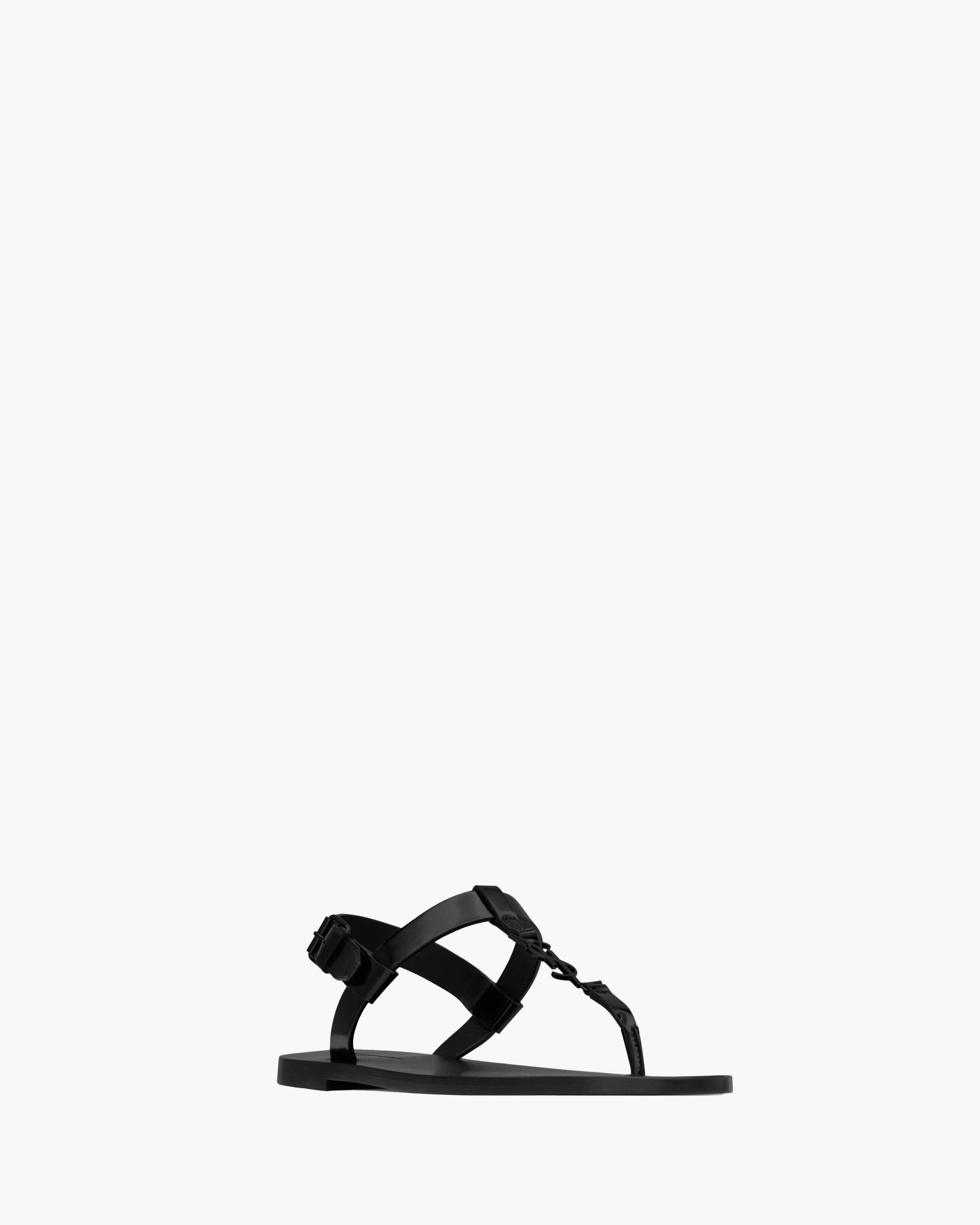 CASSANDRE sandals in glazed leather