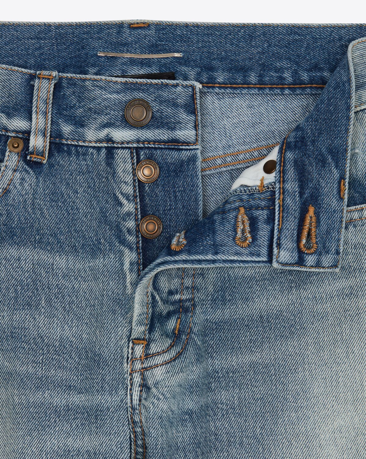 Slim-fit jeans in santa monica blue denim | Saint Laurent | YSL.com