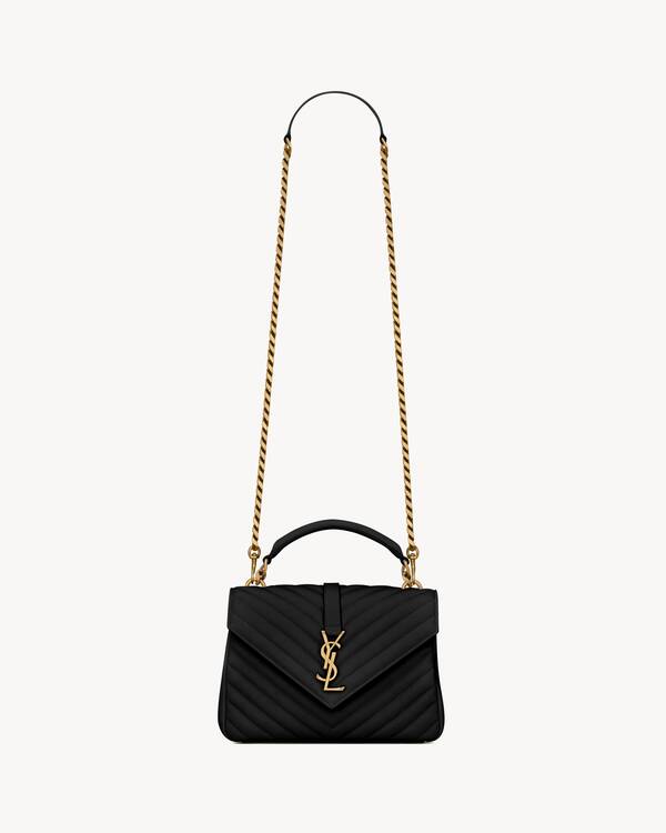 COLLEGE MEDIUM IN QUILTED LEATHER in Black Saint Laurent YSL EN-TH