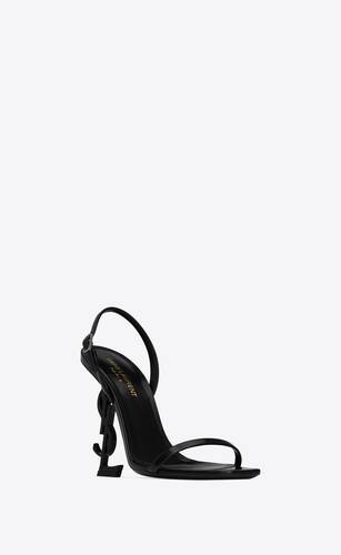 opyum slingback sandals in glazed leather