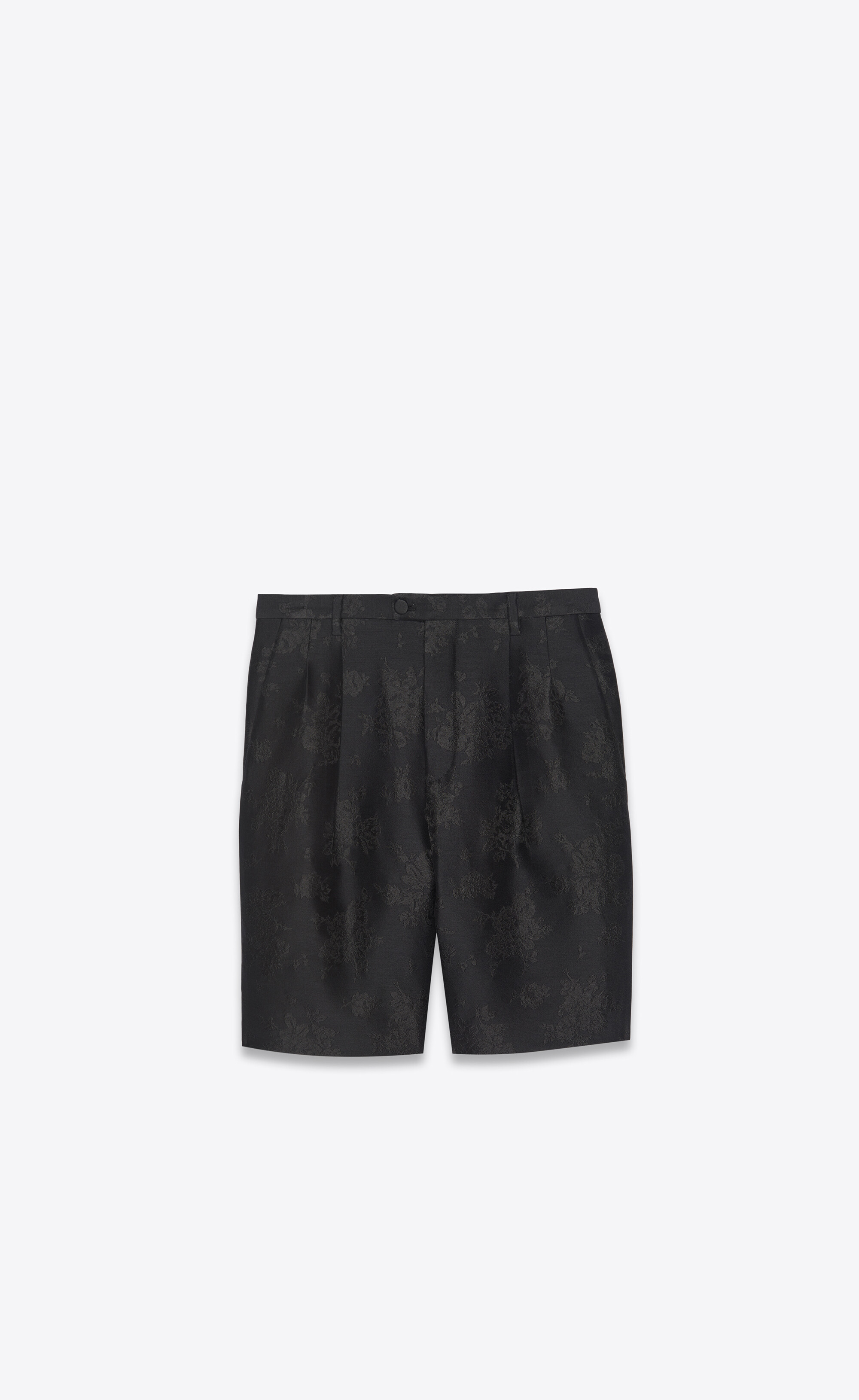 high-rise shorts in jacquard silk and wool