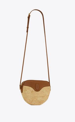 le cœur in raffia and vegetable-tanned leather