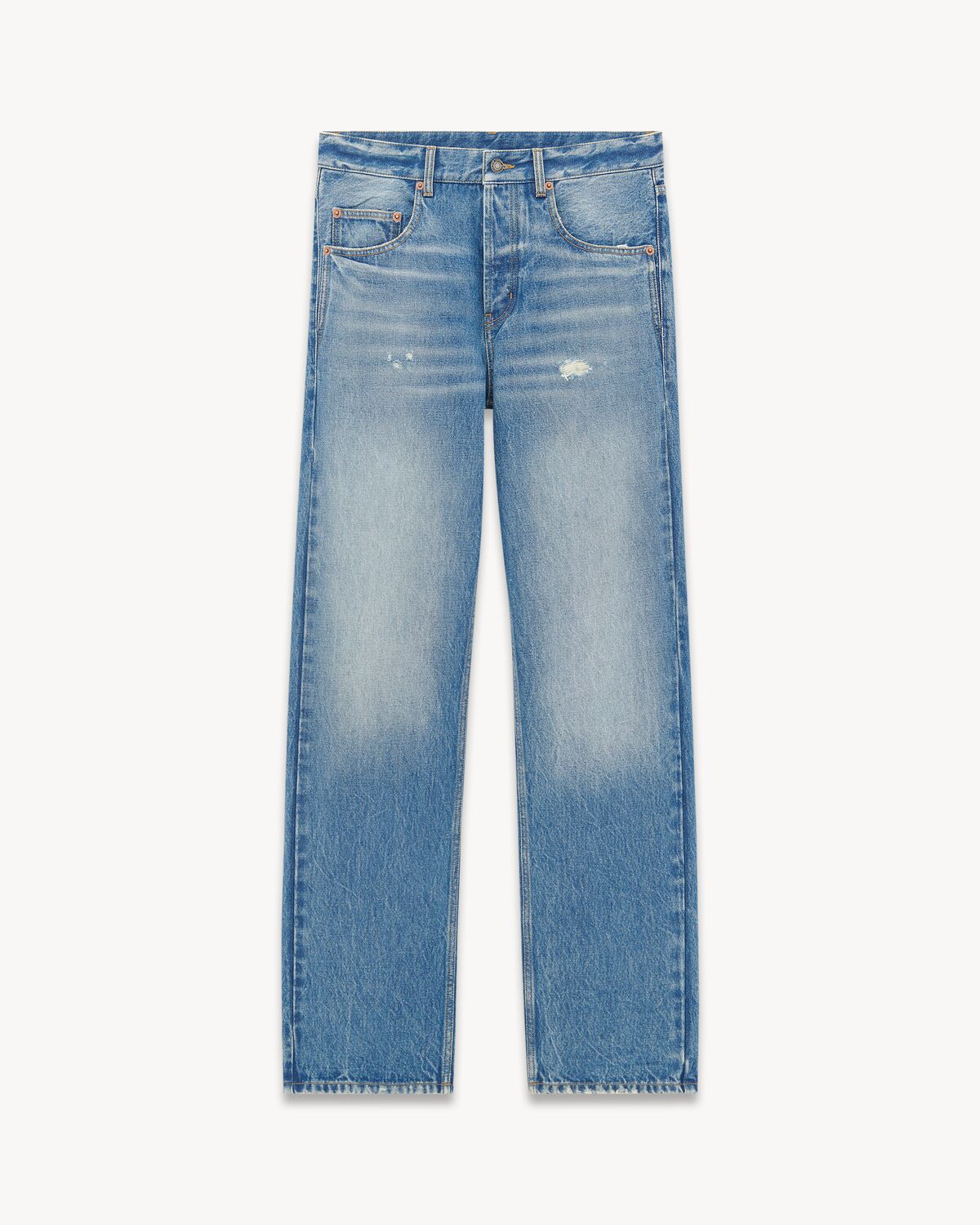 long extreme baggy jeans in lake medium blue denim