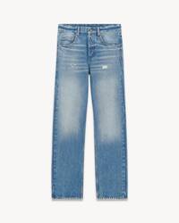 Long Extreme Baggy Jeans in Lake Medium Blue Denim