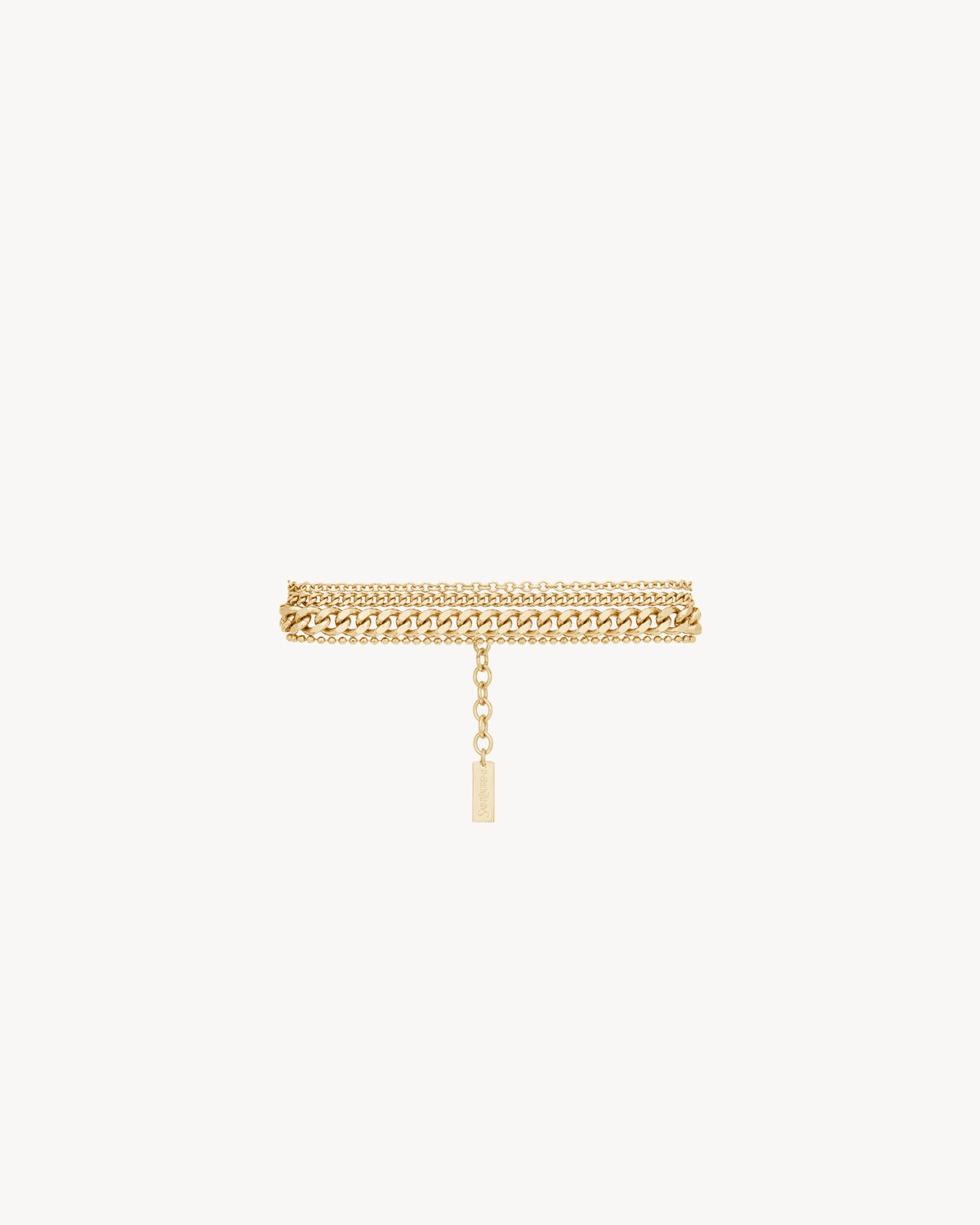 multi-chain bracelet in 18K yellow gold