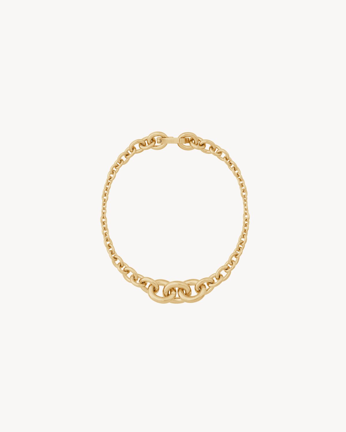 graduated chain bracelet in 18k yellow gold