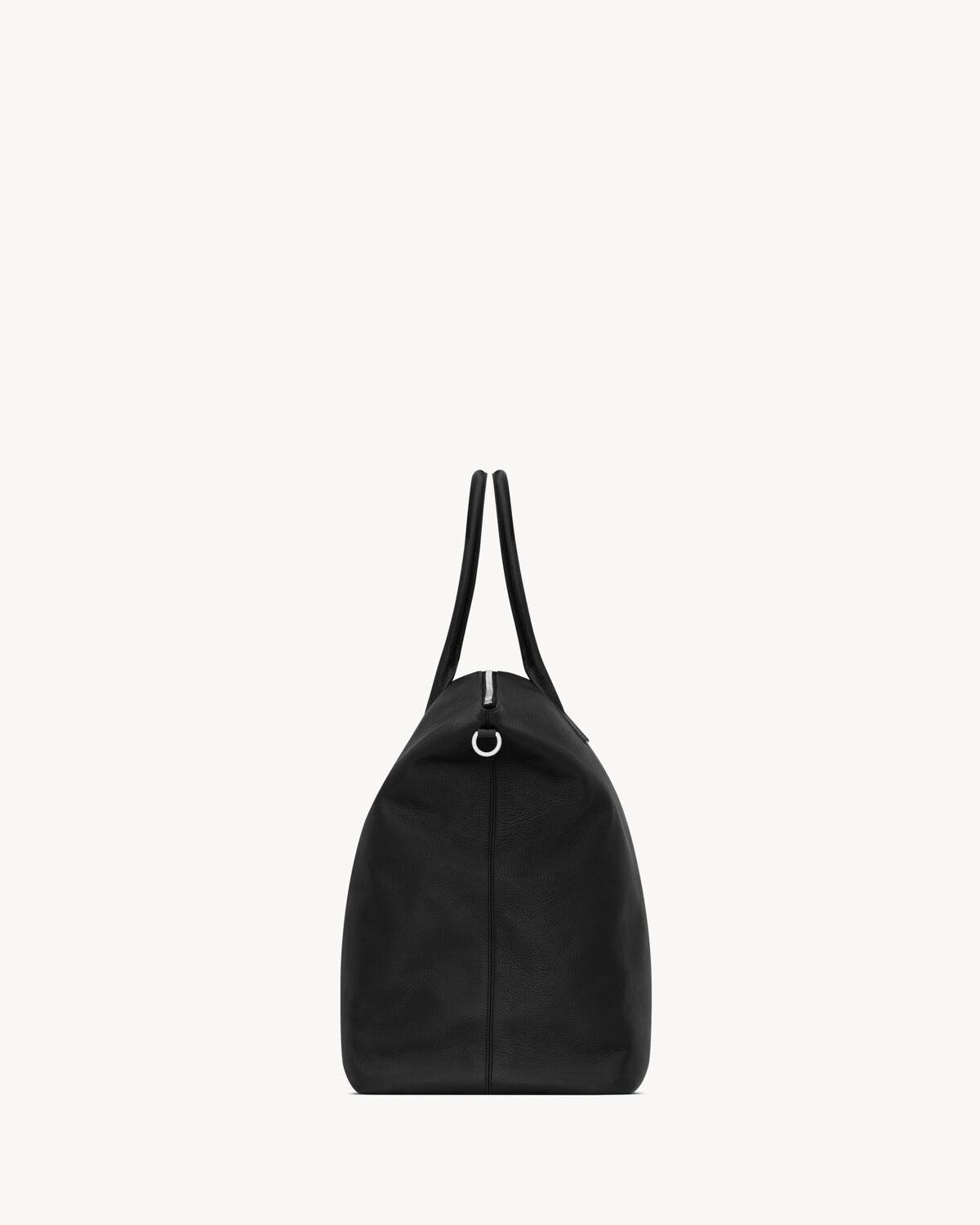 giant bowling tote in grained leather