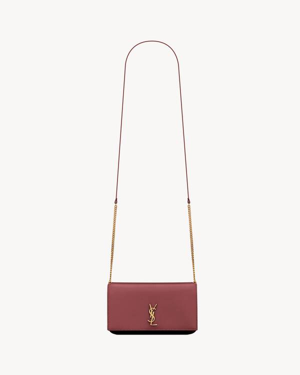 CASSANDRE phone holder in smooth leather in Red | Saint Laurent