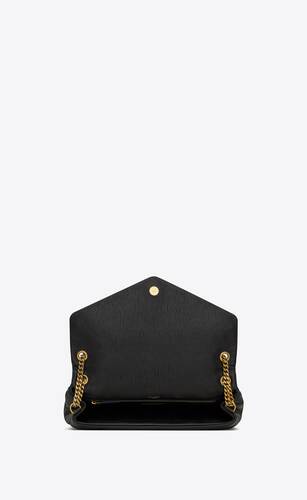 SAINT LAURENT Monogram Quilted Leather Document Pouch in BLACK | Endource