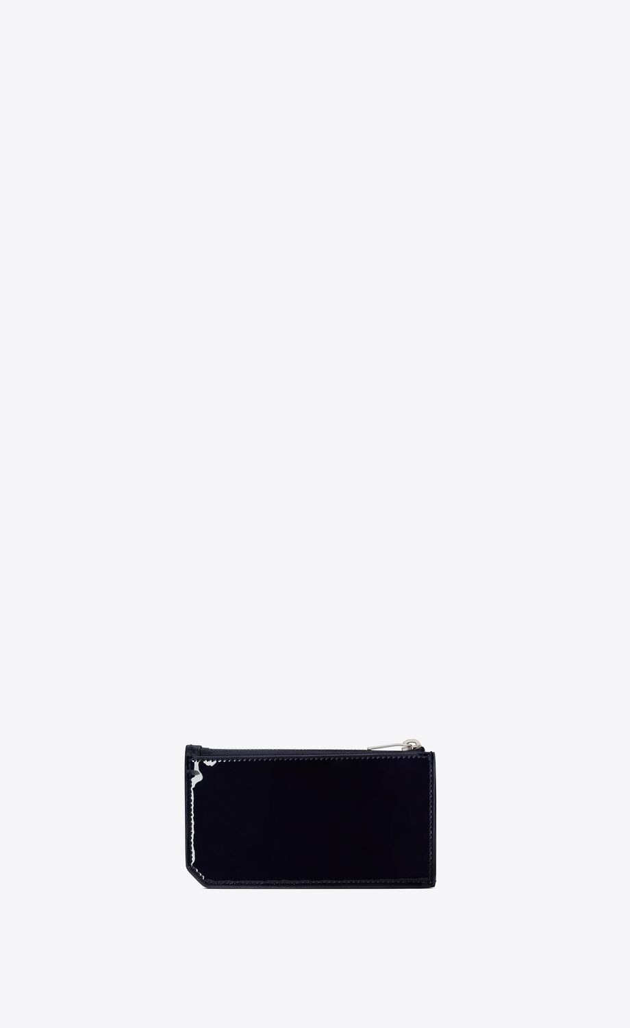 Saint LaurentのSAINT LAURENT パリ フラグメント ジップカードケース(パテントレザー)色: DARK BLUE