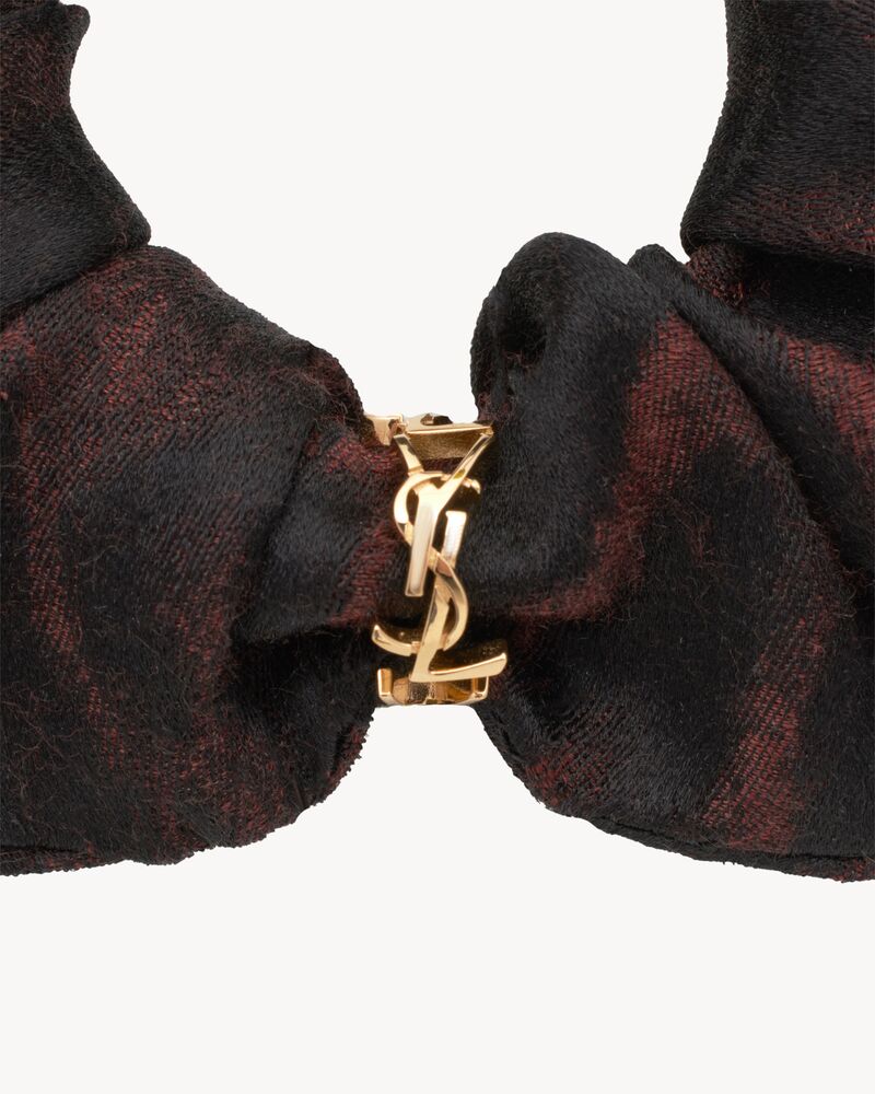 CASSANDRE SCRUNCHIE IN SILK AND CASHMERE JACQUARD
