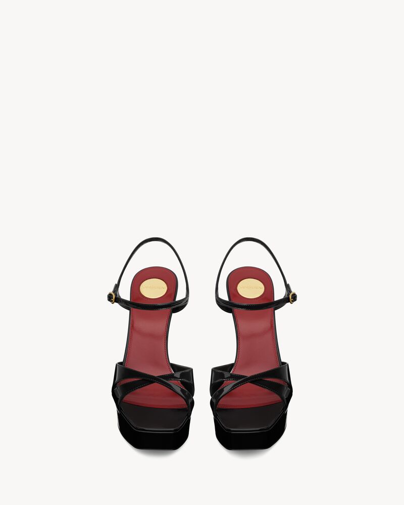 DEBBIE Plateausandalen aus Lackleder