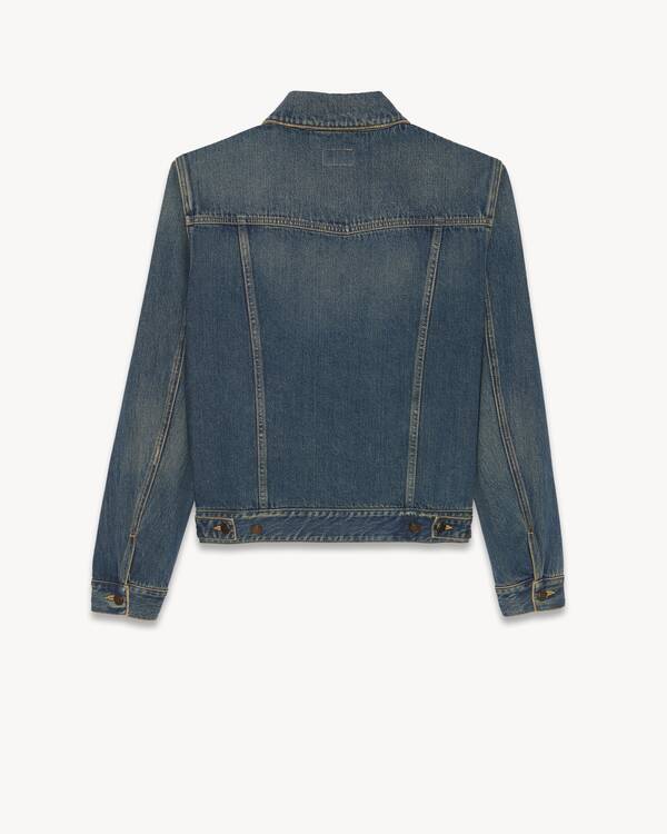 Classic jacket in deep vintage blue denim | Saint Laurent | YSL.com