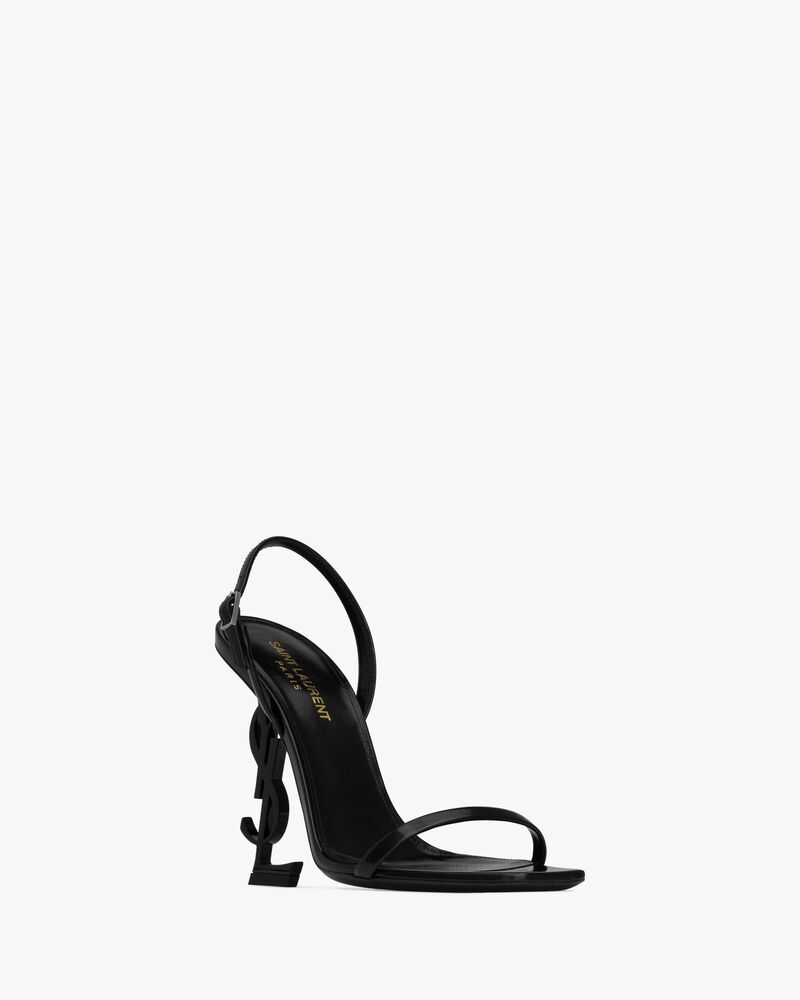 OPYUM slingback sandals in glazed leather