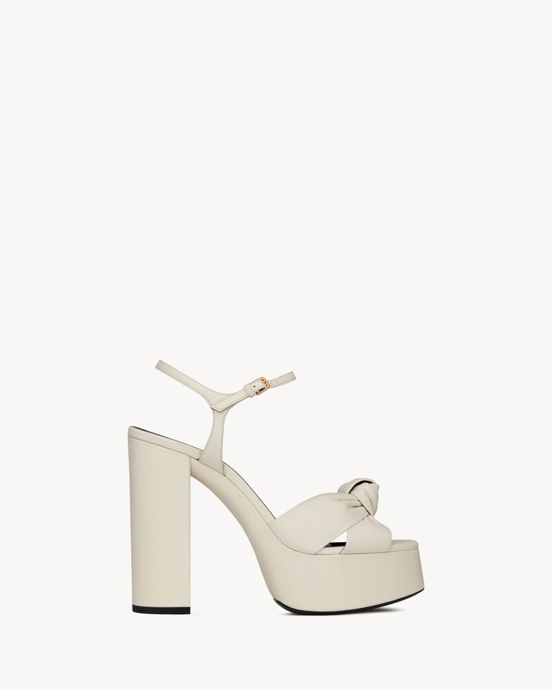 BIANCA PLATFORM sandals in smooth leather