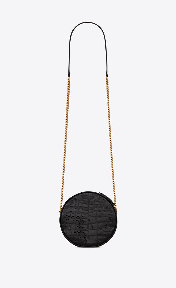 ysl vinyle round camera bag