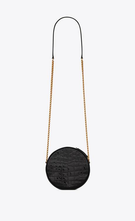 ELISE shoulder bag in alligator-embossed patent leather | Saint Laurent ...