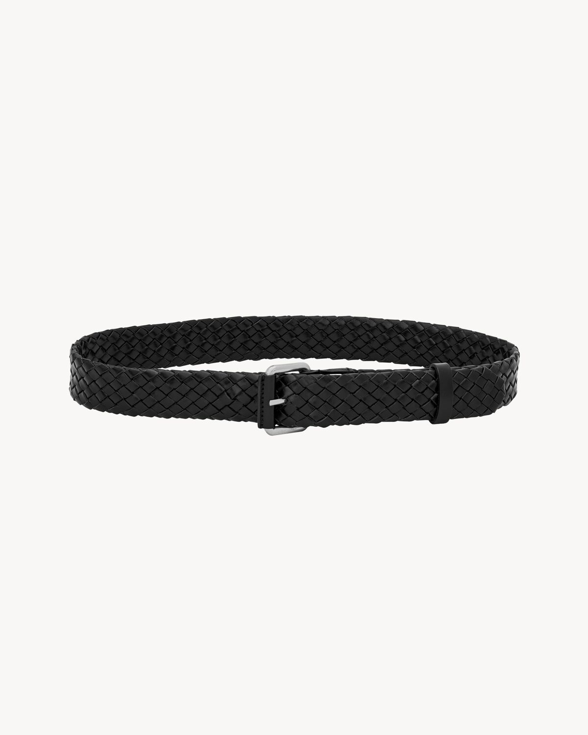 CEINTURE À BOUCLE MOTORCYCLE EN CUIR tressé