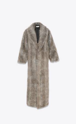 oversize coat in animal-free fur